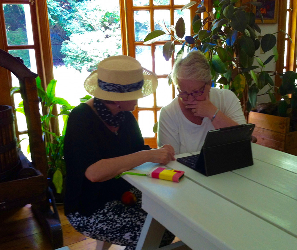 Madge and Gwen Working